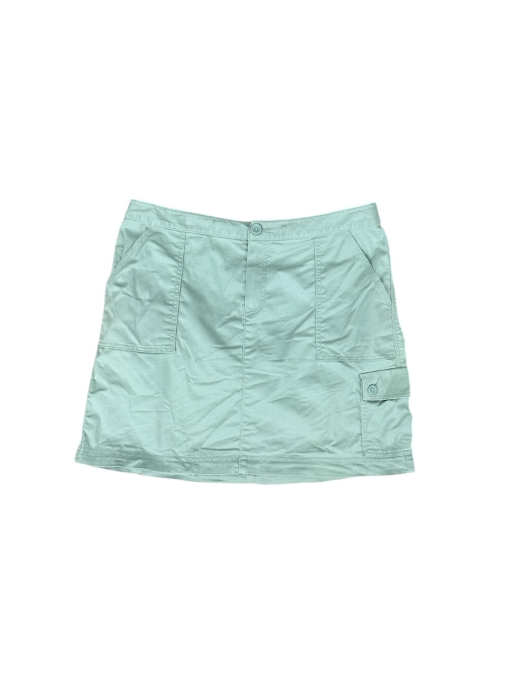 L.L. Bean Mint Mint Green Cotton Mini Skirt Size 12 Petite